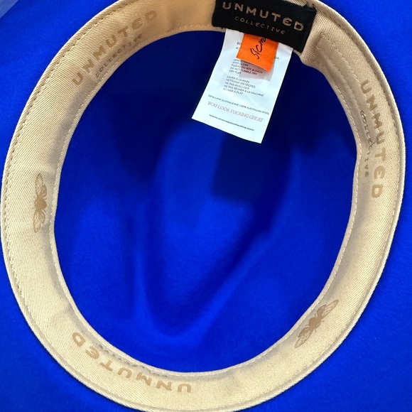 Unmuted-Ibiza Royal Blue Wide-Brim Hat - Picture 9 of 11